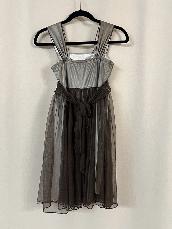 Hermoso Vestido Niñas Marrón Fiesta, Navidad o Toda Ocasión Talla 14 Completamente Forrado Foto 3 de 4