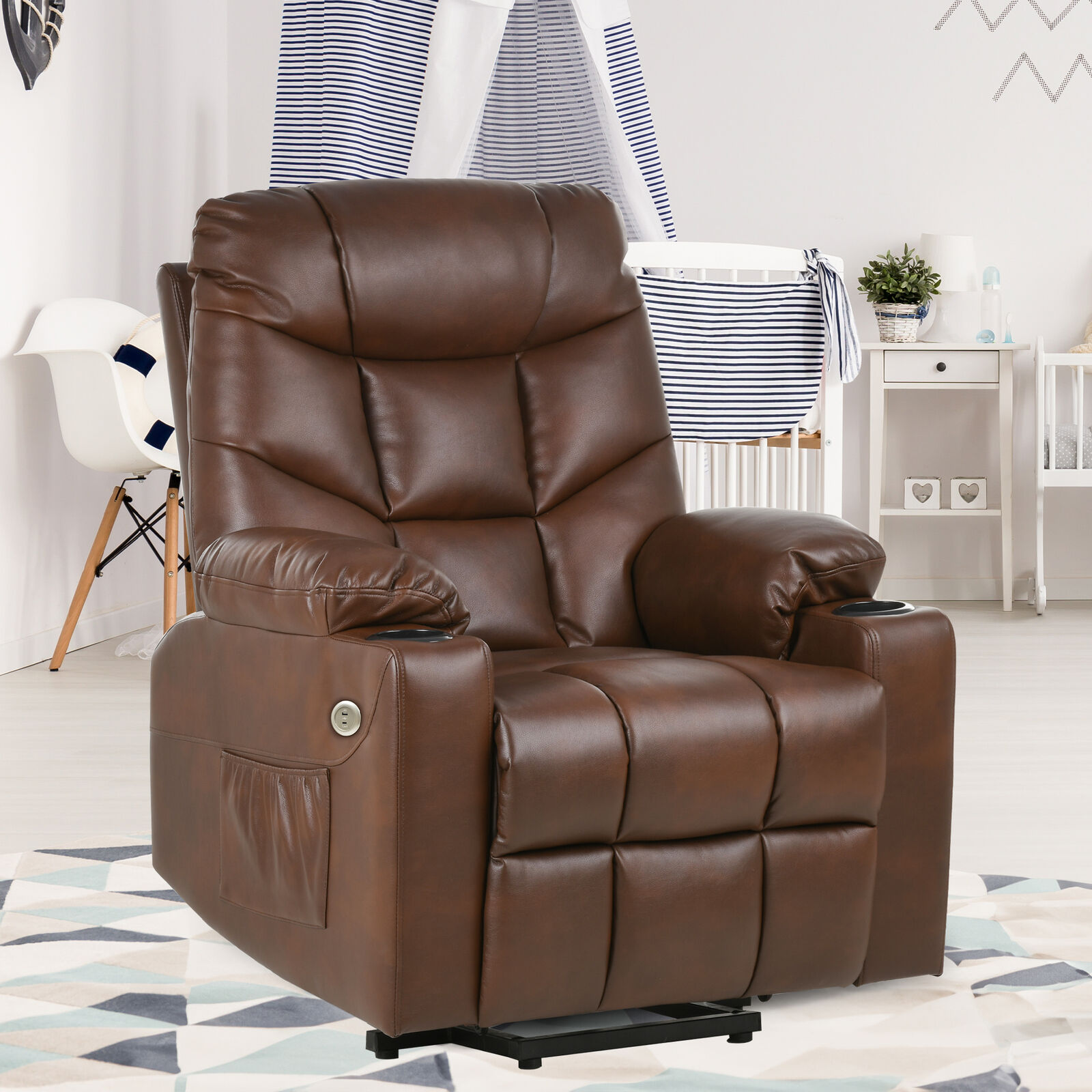 Electric Power Lift Recliner Chair for Elderly Vibration Massage and Heated Sofa - Picture 2 of 6