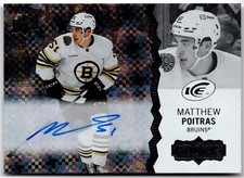 2023-24 Upper Deck Ice White Snowflake Auto MATTHEW POITRAS 258 Boston Bruins RC