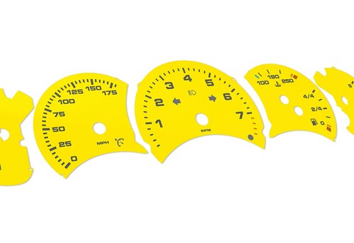 For Porsche Carrera 911, 996 Yellow MPH - Speedometer dials from MPH Gauges - Picture 3 of 7
