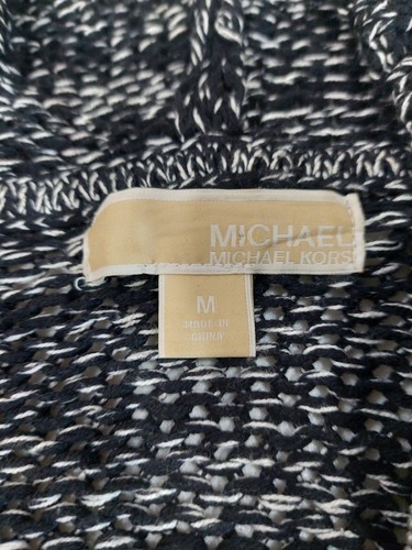 Michael Kors Cardigan Cape Sweater Size M Zip Jacket Coat Hooded Toggle Buttons - Picture 6 of 11