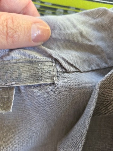 Transit Par Such Size 2 UK 10 Grey Linen Zip Down Jacket Lagenlook Buckle Detail - Picture 9 of 13