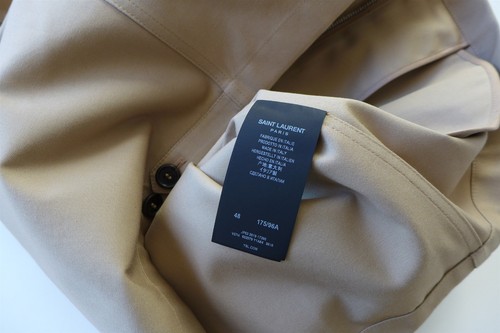 Chaqueta Saint Laurent Doble Cara Beige Algodón Gabardina - 46 y 48 - Nueva con Etiquetas, £2,285 - Imagen 17 de 17