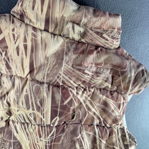 Vintage Gamehide Puffer Vest Men L Camo Flyaway Duck Hunting Hunter Hide North - Picture 6 of 12