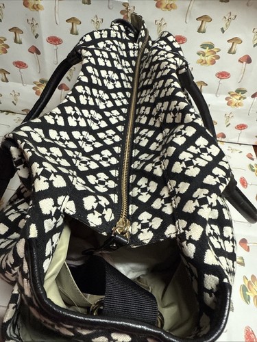 Kate Spade diaper bag tote black white pink double hande with changing pad - Picture 9 of 17