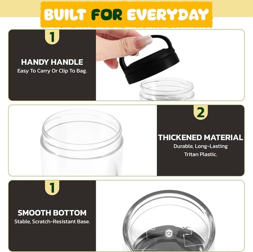 Tragbare stapelbare Lebensmittelvorbereitungsbehälter 2 Stück - Luftdichte Auslaufsichere Behälter - Bild 5 von 9