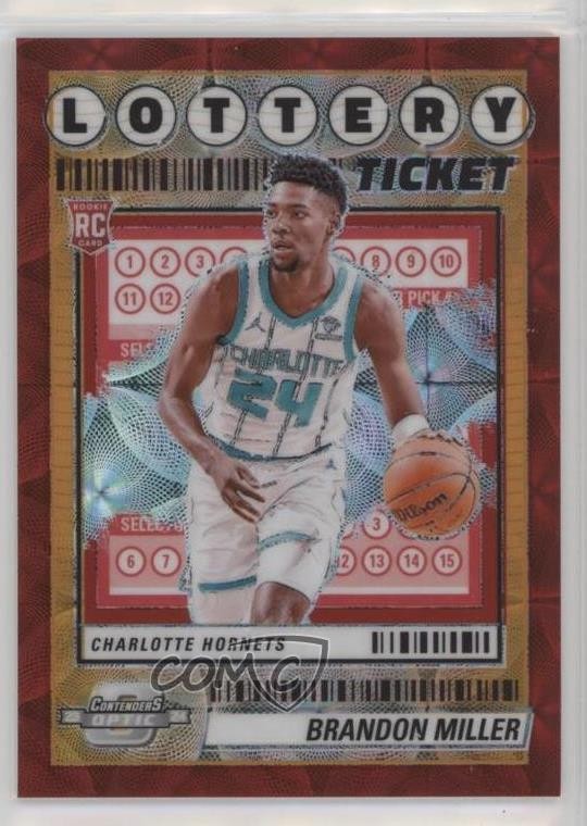 2023 Contenders Optic International Red Prizm Brandon Miller #8 Rookie RC 1f8v