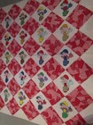 Vintage Handmade Red Bandana Quilt Girl/ Boy Child Patchwork 69x76 Twin Bed