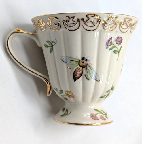 Sky McGhie Teetasse & Untertasse Garden Whispers Fine Porcelain Ivory Butterfly Bee - Bild 10 von 15