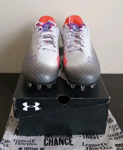 Under Armour Blur Smoke MC Lacrosse-Stollen Damengröße 10 grau 3025123-100 - Bild 7 von 13
