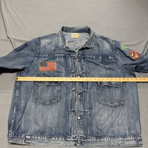Chaqueta de mezclilla Polo Ralph Lauren American Sportsman Casting Club Hombres 3XLT Azul - Imagen 7 de 16
