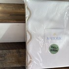 Matouk LANAI Beige F/Queen Coverlet Scallops Cotton Poly ~New~