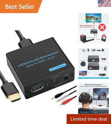 Flexible 4K HDMI Audio Extractor - Multiple Output Modes & Low Energy Use