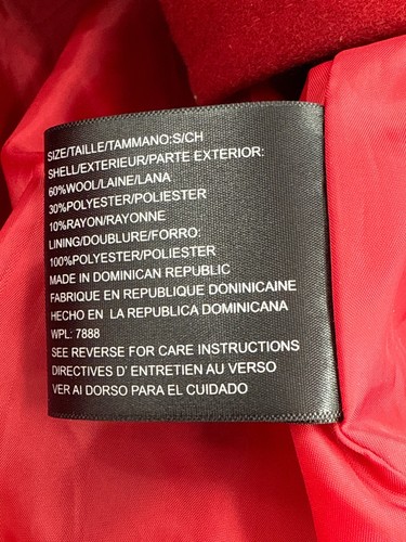 Michael Kors Wool Blend Womens Red Double-Breasted Peacoat M - Picture 9 of 10