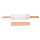 3pcs Marble Rolling Pin: Marble Kitchen Dough Rolling Pin - Non-Stick Food