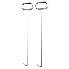 2x Müba Kanaldeckelheber 770 mm, Schachthaken Kanalhaken Haken Kanaldeckel Gulli