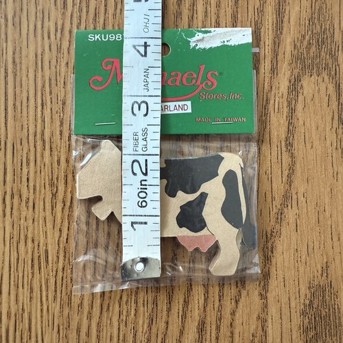 Guirnalda de papel de vaca Michaels Store de colección 9' artesanías navideñas rurales 2 caras - Imagen 4 de 5