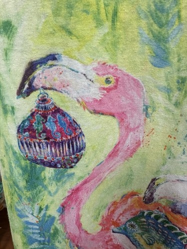 Leoma Lovegrove Gr. Lg Tropical Christmas Holiday Flamingo Dress Wearable Art - Bild 8 von 9
