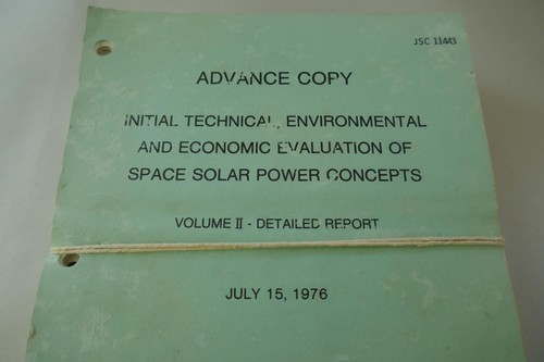Original 1976 Nasa Evaluation Of Space Solar Power Concepts - Bild 2 von 8