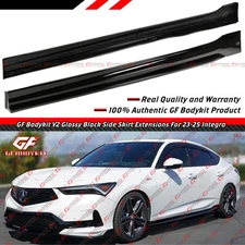 For 23-25 Acura Integra DE4 GF Bodykit V2 Gloss Black Addon Side Skirt Extension