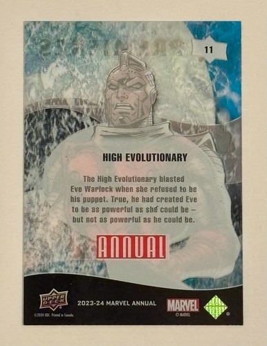 2023-24 Upper Deck Marvel Annual Premieres High Evolutionary 68/99 Card - Bild 4 von 4