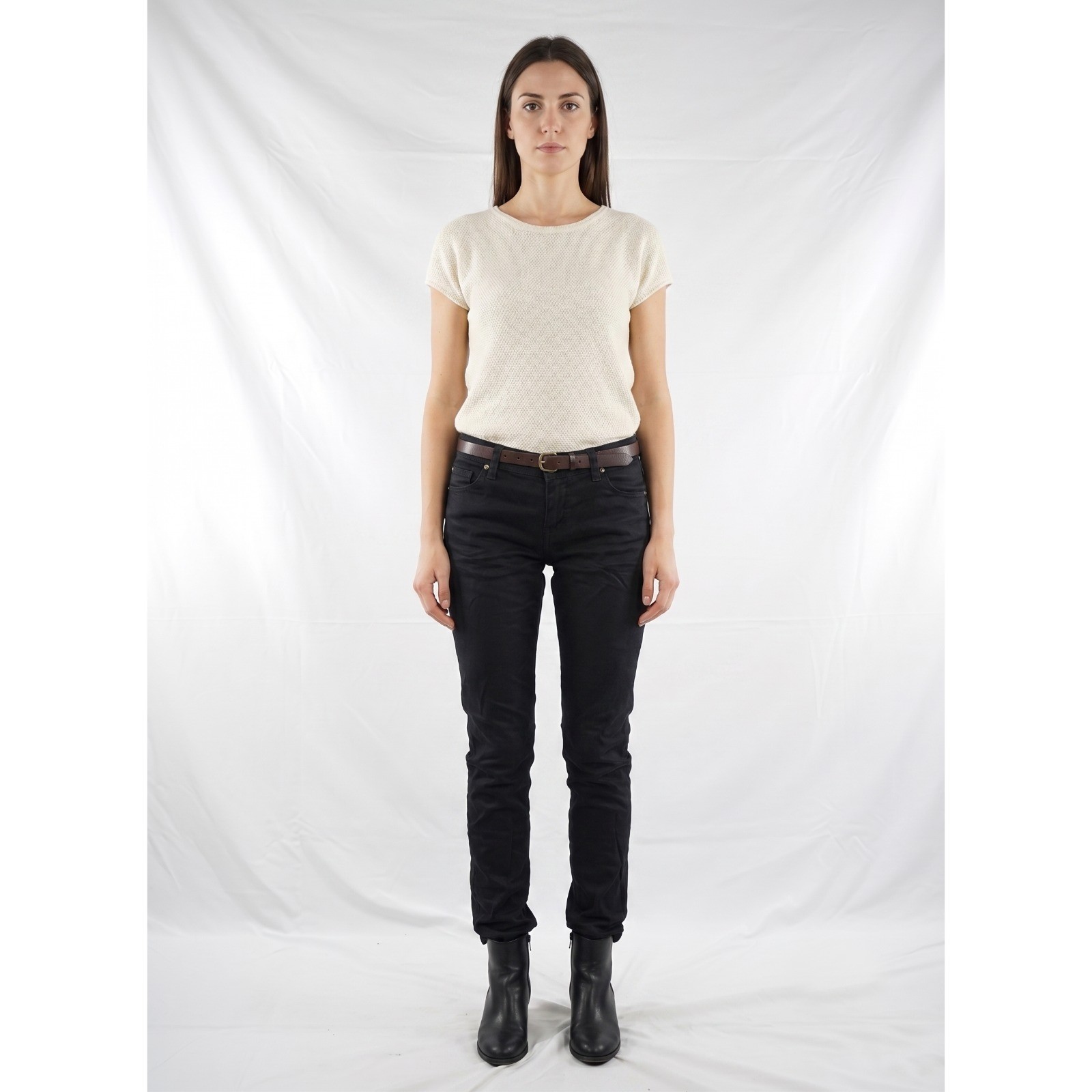 Pantalone donna Guess Beverly taglia M nero medio skinny elasticizzato slim