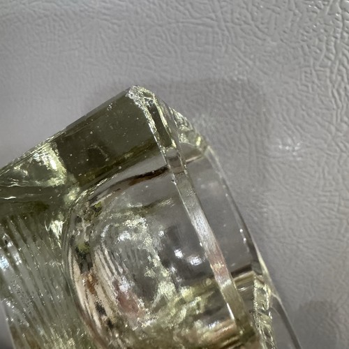 Antique Flint Glass Heavy Starburst Triple Compartment Salt Cellar Trinkets READ - Picture 8 of 9