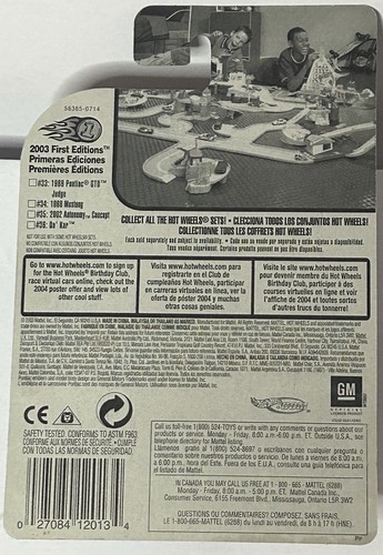 2003 Hot Wheels 1969 Pontiac GTO Judge-2003 First Edition 33/42 #045 - Picture 2 of 3