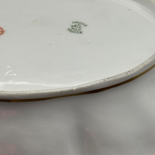 Antique Limoges A Lanternier Dish Scalloped Floral Butterfly - Picture 12 of 12