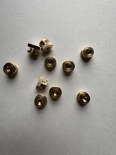 BRASS KNURLED THUMB NUTS. 10/24 , 10 PCS. NEW