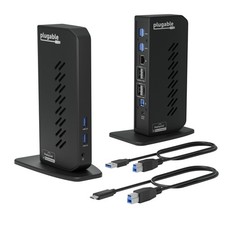 Dual DisplayPort & HDMI Docking Station - USB 3.0 & USB-C Laptop Dock for Dua...