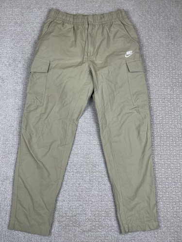 Nike Sportswear Cargo Joggers Men’s Size M Beige Woven Pants Drawstring