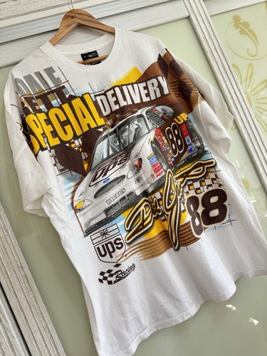 Vintage Nascar Dele Jarrett Tee UPS Racing Chase Authentic Shirt Size XL - Picture 6 of 21