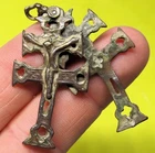 AMAZING MEDIEVAL CRUCIFIX RELIGIOUS MARY CHRIST CRUCIFIED CARAVACA CROSS 15Th.C*
