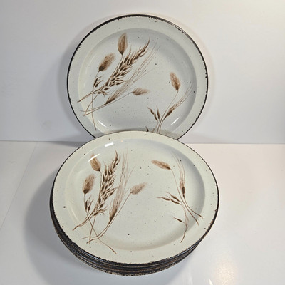 Wild Oats Stonehenge by M.R. Midwinter Ltd. Set of Six Dinner Plates 10 1/2''