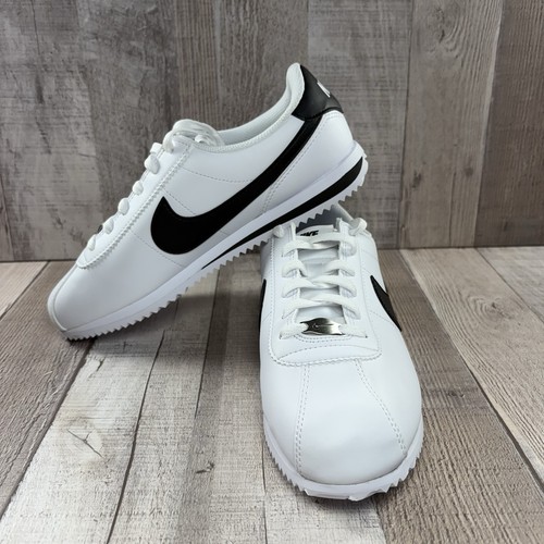 Nike Cortez Freizeit Turnschuhe Leder Schuhe weiß schwarz Damen 7 I Kinder 5,5 Jahre - Bild 2 von 12