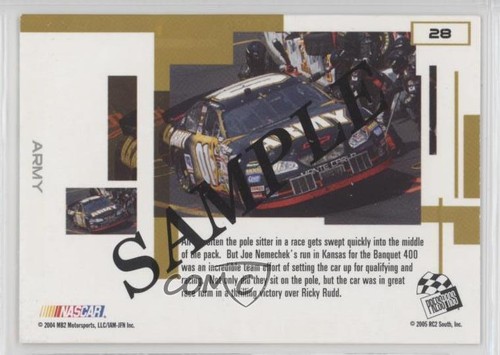 2005 Press Pass Eclipse Sample Joe Nemechek #28 - Picture 2 of 3