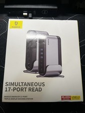 Baseus 17-in-1 Laptop Docking Station 3 Monitors w/4K HDMI DP, USB C Docking NEW