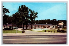 Richmond Virginia Virginian Motel Pool Street View Posted 1962 Chrome Postcard