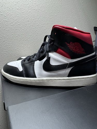 Nike Jordan 1 Mid Black Sail Gym Red Größe 11,5 Damen - Bild 3 von 7