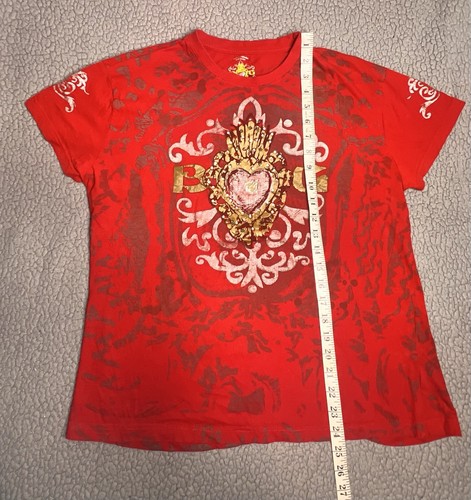 Camiseta Y2K Vintage Estampado Gráfico Roja y Dorada Mujer 2x - Imagen 6 de 9