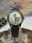Vintage Men’s Silver Tone Timex Automatic Watch W/ Day, Date. Runs Well