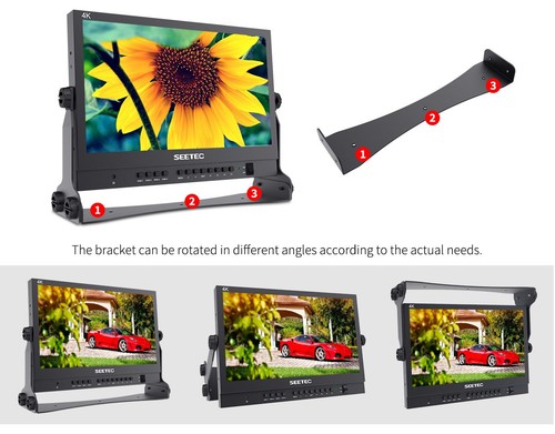 SEETEC ATEM156 15.6 inch Broadcast Video Monitor 4 HDMI Quad Display Live Stream - Picture 10 of 17