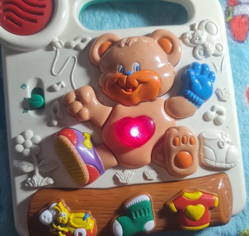 IQ Builders Vintage Impara su di me giocattolo musicale giocattoli educativi raro FUNZIONANTE anni 90 - Foto 3 di 3