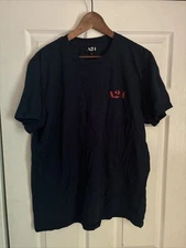 A24 T-Shirt Official Spell Out Logo A24 Men’s Blue Size XL