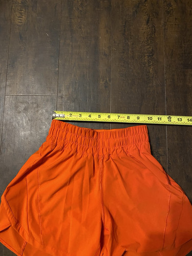 Lululemon Hotty hot shorts size 2. 2.5”. Bright Orange - Picture 2 of 7