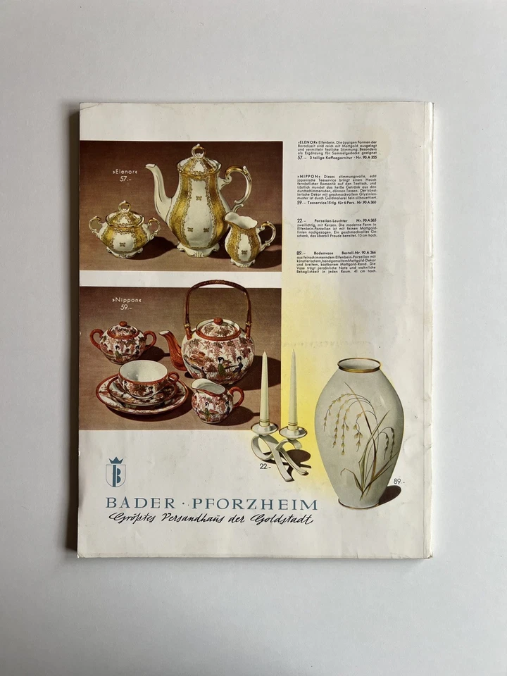 Bader Pforzheim Katalog 1959 Versandhauskatalog der Goldstadt - Bild 2 von 4