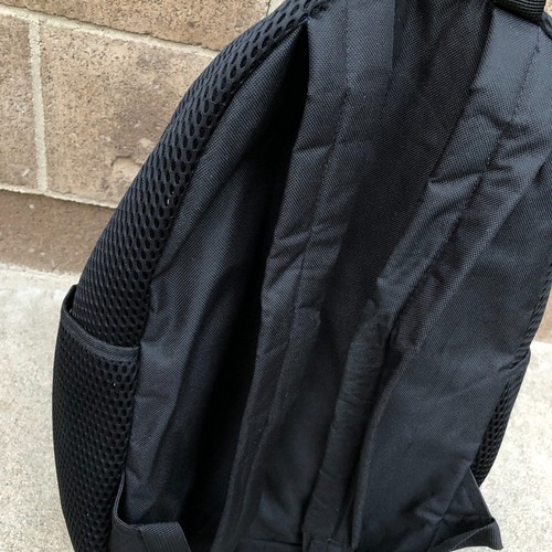 SHADE & SHORE Perforated Mesh Backpack Unisex Adult Black Zipper Book Bag - Picture 3 of 10