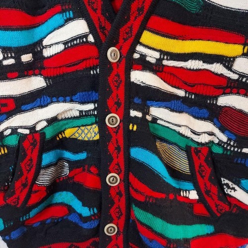 COOGI 3D Design Knit Cardigan Multicolor Size M Australian Made - Picture 5 of 24