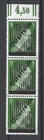 1945 Ank.668I Dreierstreifen 15+14+13 nur 1 mal im Bogen postfrisch